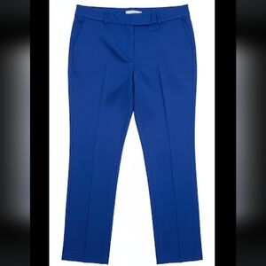 Talots Curvy Fit Royal Blue Ankle Trousers Dress Pants Size 14